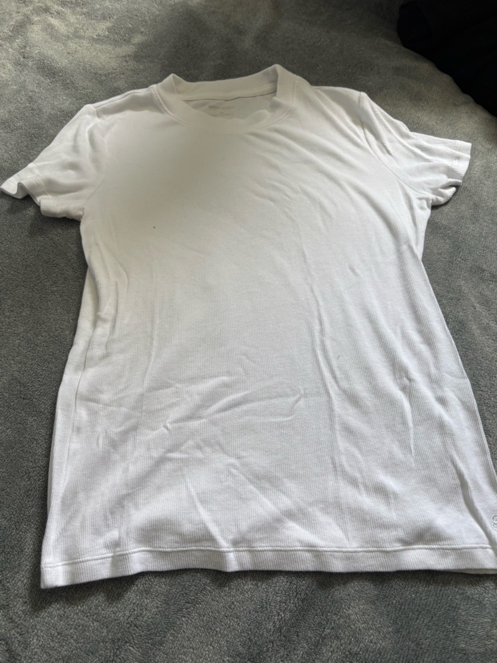 Banana Republic White Short-Sleeve Ribbed Tee